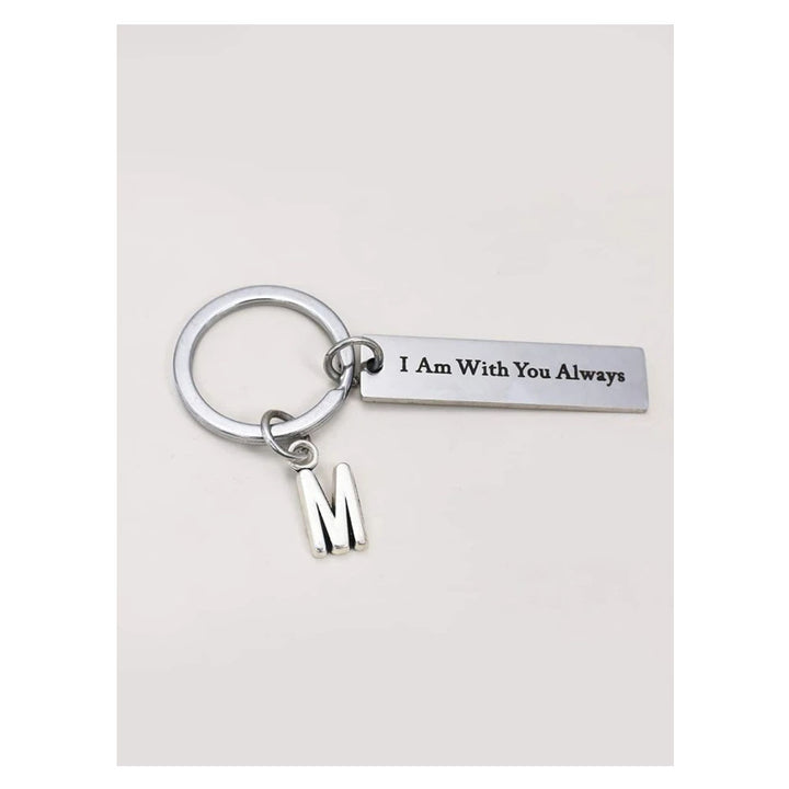 Shein- Slogan Design Geometric & Letter Charm Keychain