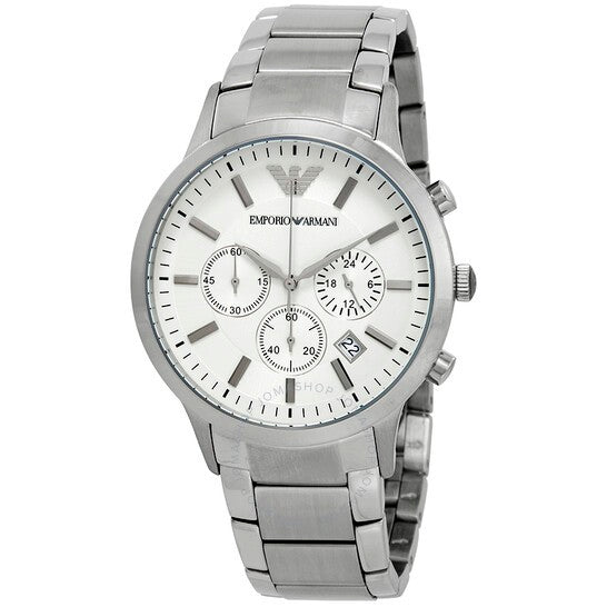 Emporio Armani- Men’s Quartz Stainless Steel Cream Dial 43mm Watch AR2458