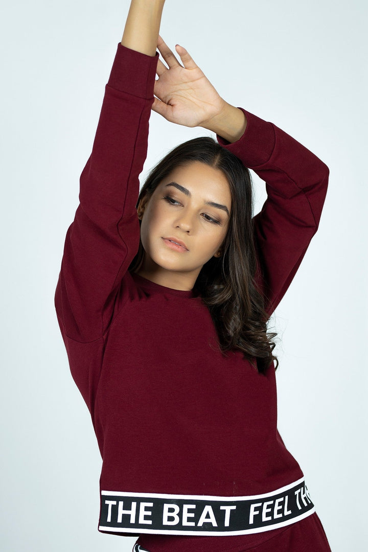 Sclothers- Plum Crop Sweatshirt - W21 - WSW0023