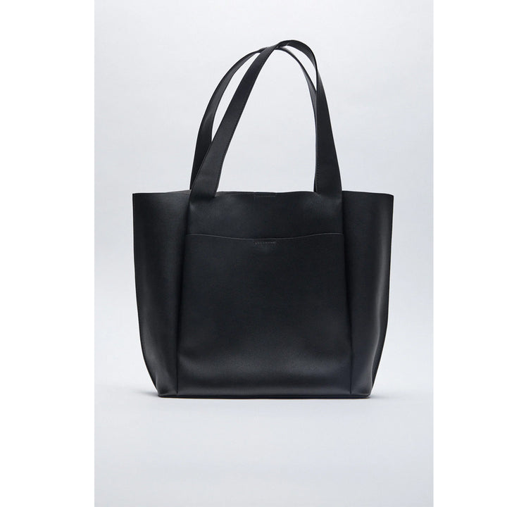 Zara- Minimal Tote Bag- Black