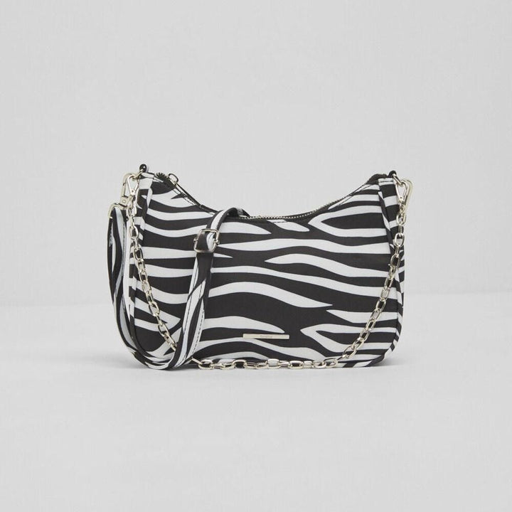 Bershka- Animal print satiny bag with chain