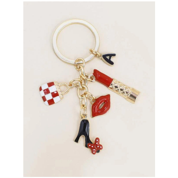 Shein- Lipstick & Bag Charm Keychain