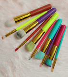 The Oroginal 10 Pcs Multi Color Make UP Brushes