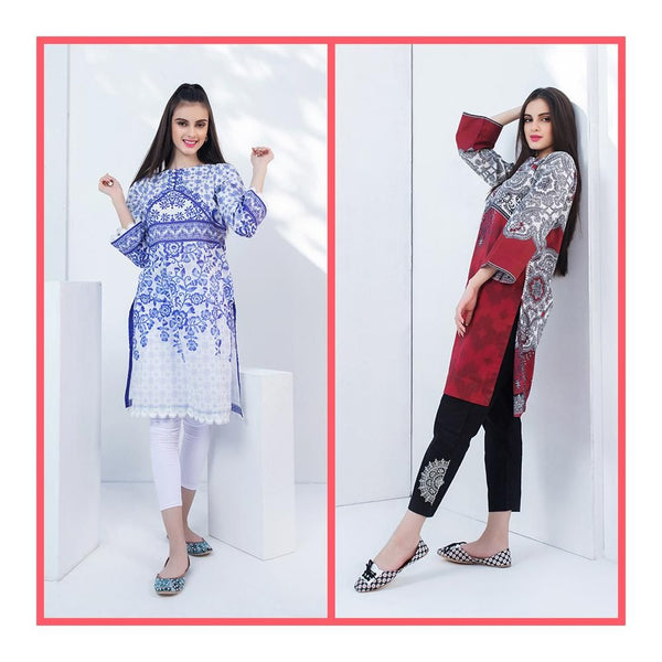 Keshia- Stitched Printed Kurti Bundle 12