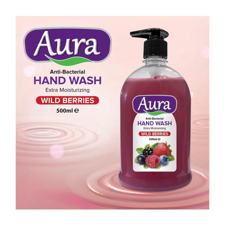 Aura- Hand Wash Wild Berries Red 500ml