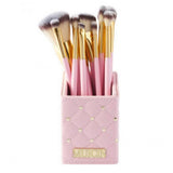 MUICIN - Natural Hair 12 Pieces Pink Studded Makeup Brushes Set