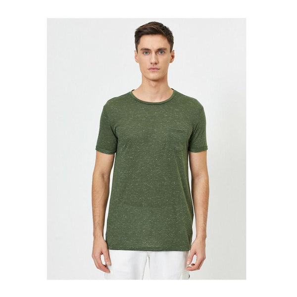 KOTON- Crew Neck T-Shirt - Khaki