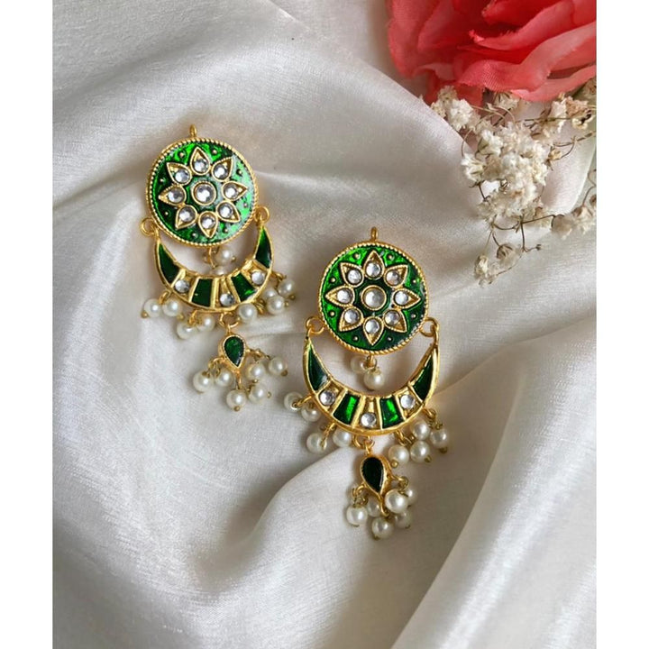 Jewels By Noor- Green chand bali