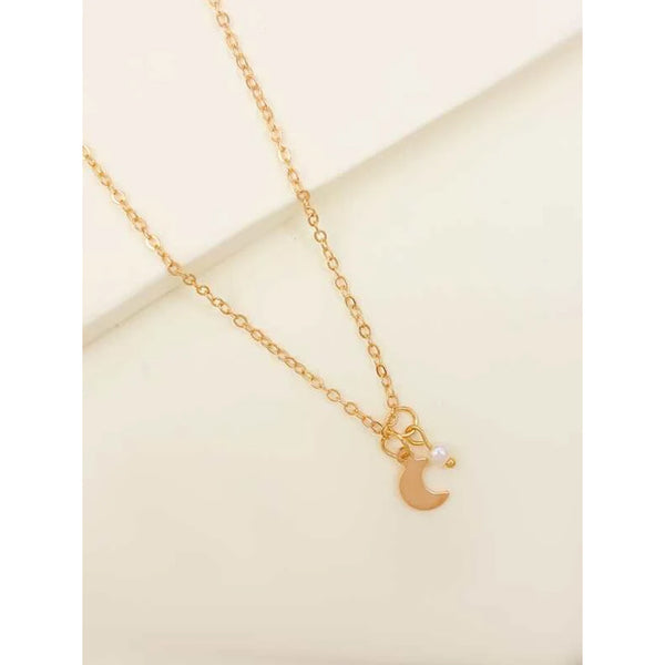 Shein- Emery Rose Moon Charm Necklace