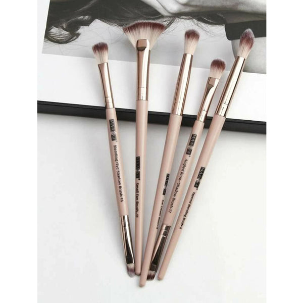 Shein- Double 5-Eye Fiber Makeup Brush Set