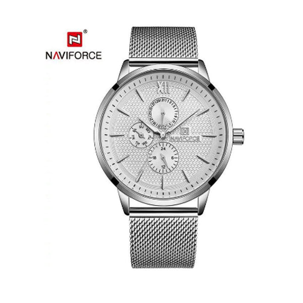 NaviForce- Sheffer Steel Band Silver- NF3003M