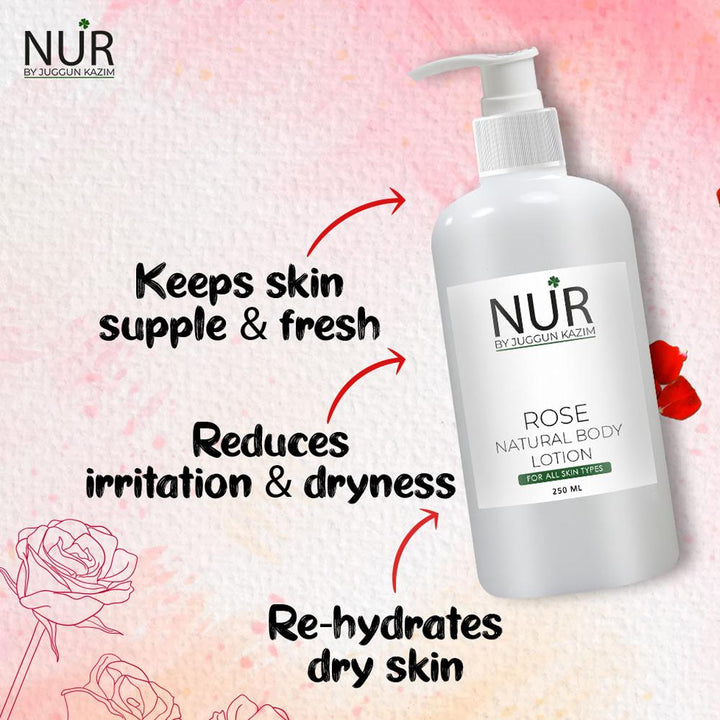 Copy of Nur By Juggan Kazim- Rose Natural Body Lotion, 250ml