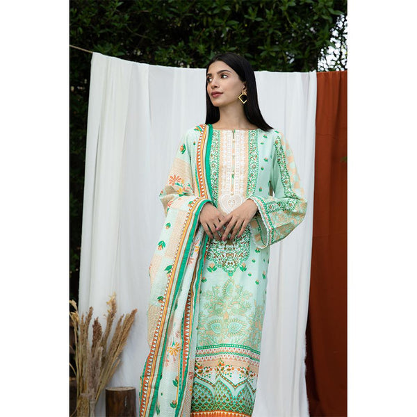 Zellbury- Dgital Printed Embroidered Khaddar Shirt, Khaddar Dupatta & Khaddar Trouser WUW21E30124