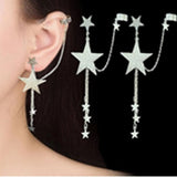 Shein- Korean Earings Fashion Jewelry Butterfly Tassel Ear Pin Chain Double Stud Earrings For Women Oorbellen Luxury Jewelry Wholesale