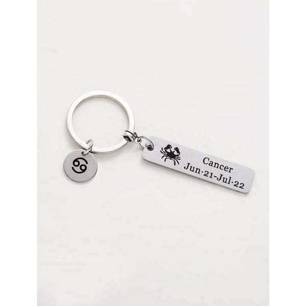 Shein- Cancer Symbol Detail Geometric Charm Keychain