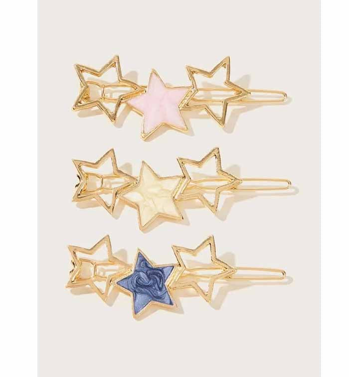 Shein- ShDecorated Hair Clip With Star 3 Pieces