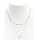 Forever 21- Gold Gemstone Layered Necklace