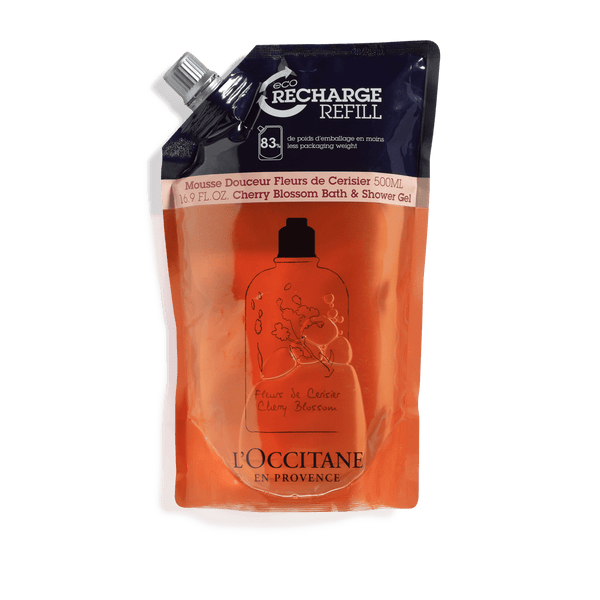 L'Occitane- Cherry Shower Gel Refill, 500ml