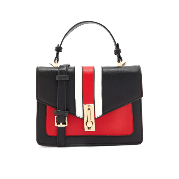 Ginger- Contrast Colour Small Satchel with Crossbody Strap