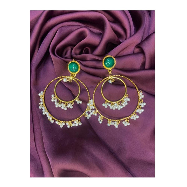 Garnet Lane- GREEN FUSION PEARL EARRINGS