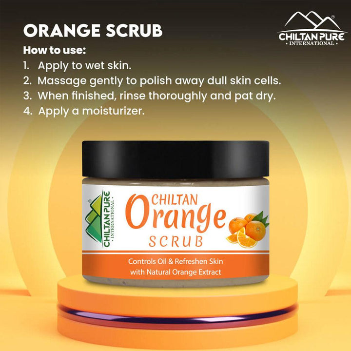 Chiltanpure- Orange Face & Body Scrub, 100ml