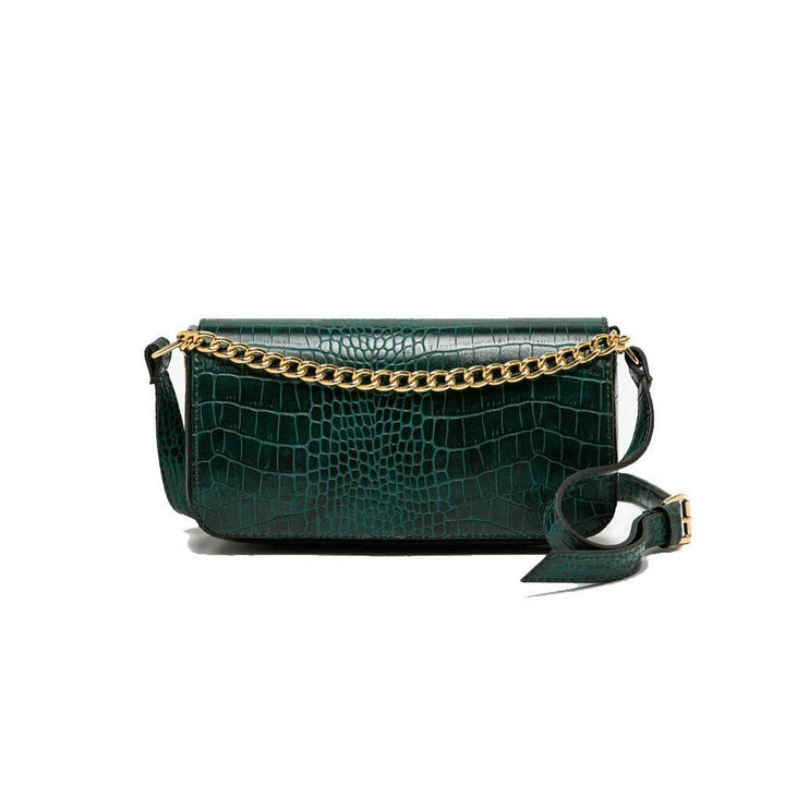 Koton- Animal Print Leather Look Chain Detailed Bag - Green