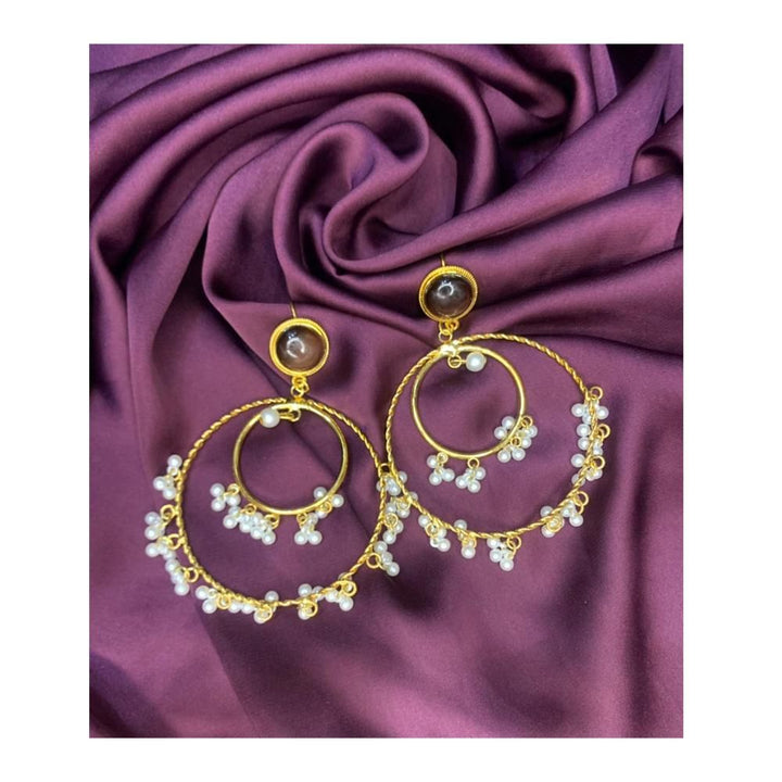 Garnet Lane- BROWN FUSION PEARL EARRINGS