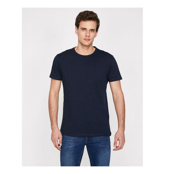 KOTON- Crew Neck T-Shirt - Navy