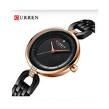 Curren- Latest Stainless Steel Waterproof Japan Quartz Wrist Watch- 0952- Black