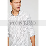 Montivo- Koton White Printed Shirt