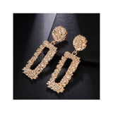 Dama Rusa- Golden Vintage Metal Rectangular Statement Earrings Set for Women- TM-E-17