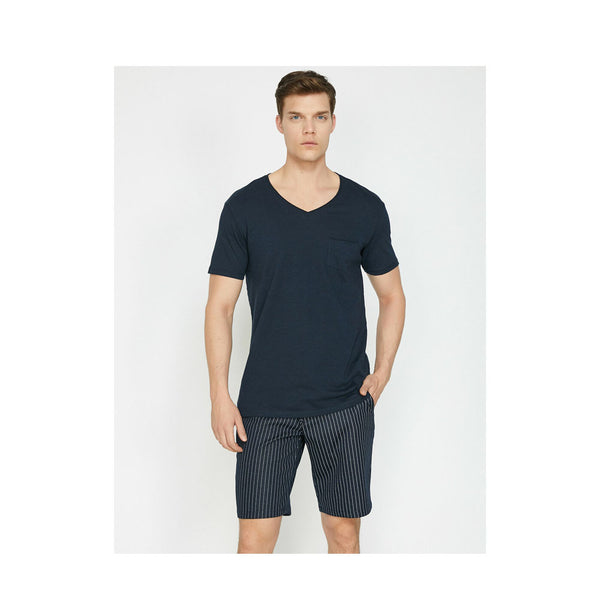 KOTON- Pocket Detailed T-Shirt - Navy