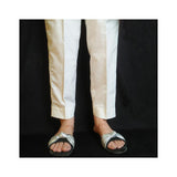 Zardi- Khaddar - Winter Warm - Trouser Pant  - Off-White - ZT145