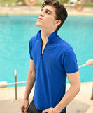 Weave Wardrobe- Royal Blue Zipper Polo | Basics Vol. 1 | Polo for Men | Mens Fashion | Weave Wardrobe
