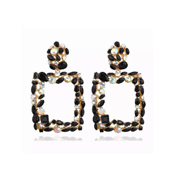 Pink Panda- Statement Crystal Earrings