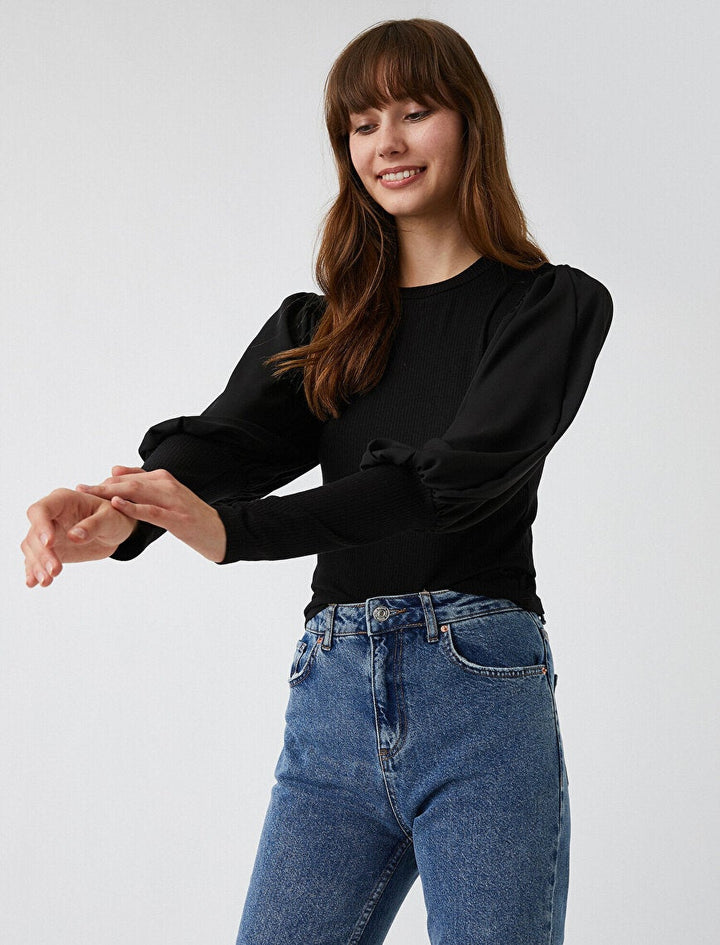 Koton- Watermelon Sleeve T - Shirt - Black