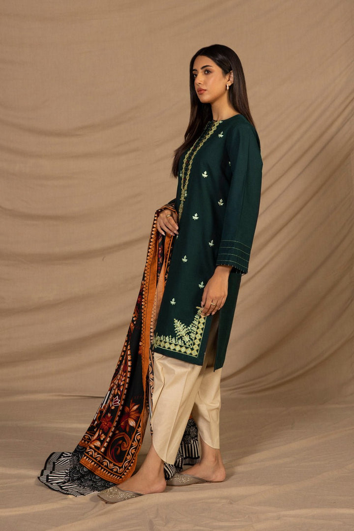 Sapphire- 2 Piece - Embroidered Khaddar Suit