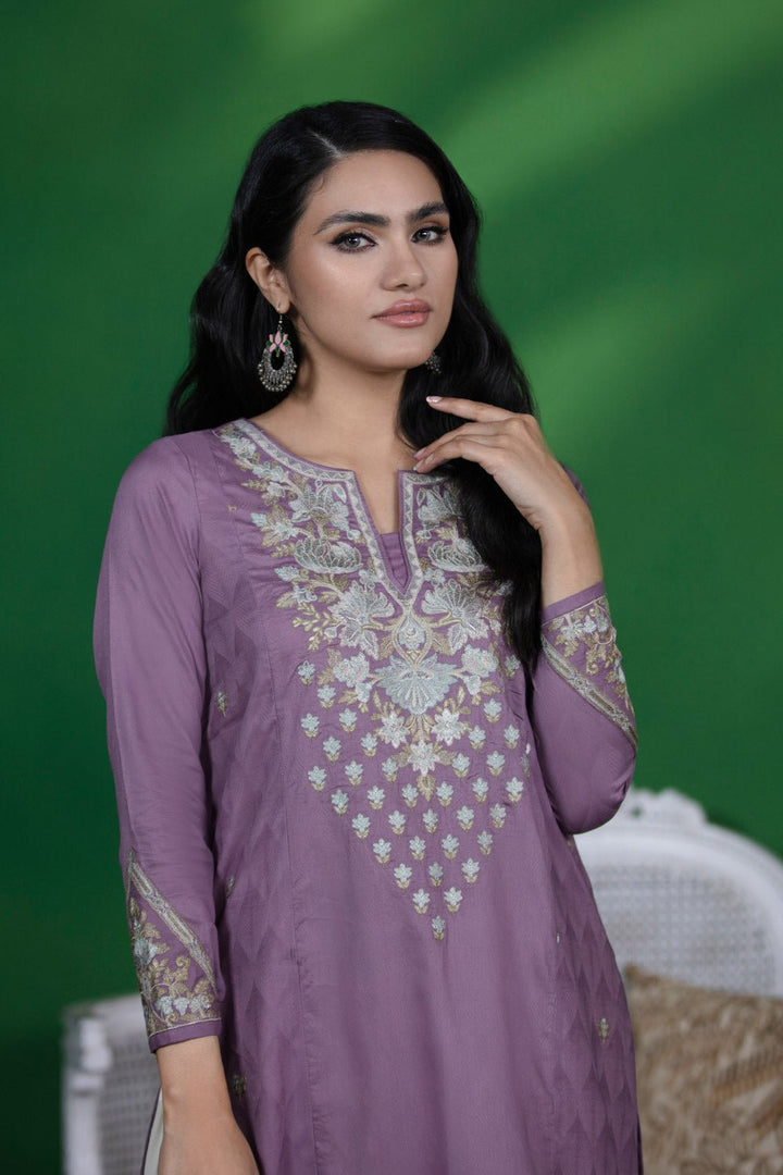 Sapphire- Embroidered Jacquard Shirt