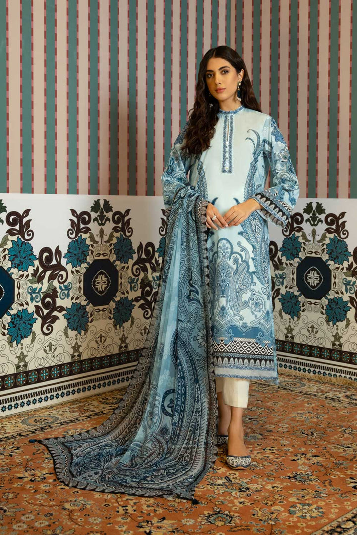 Sapphire- Embroidered Lawn Shirt