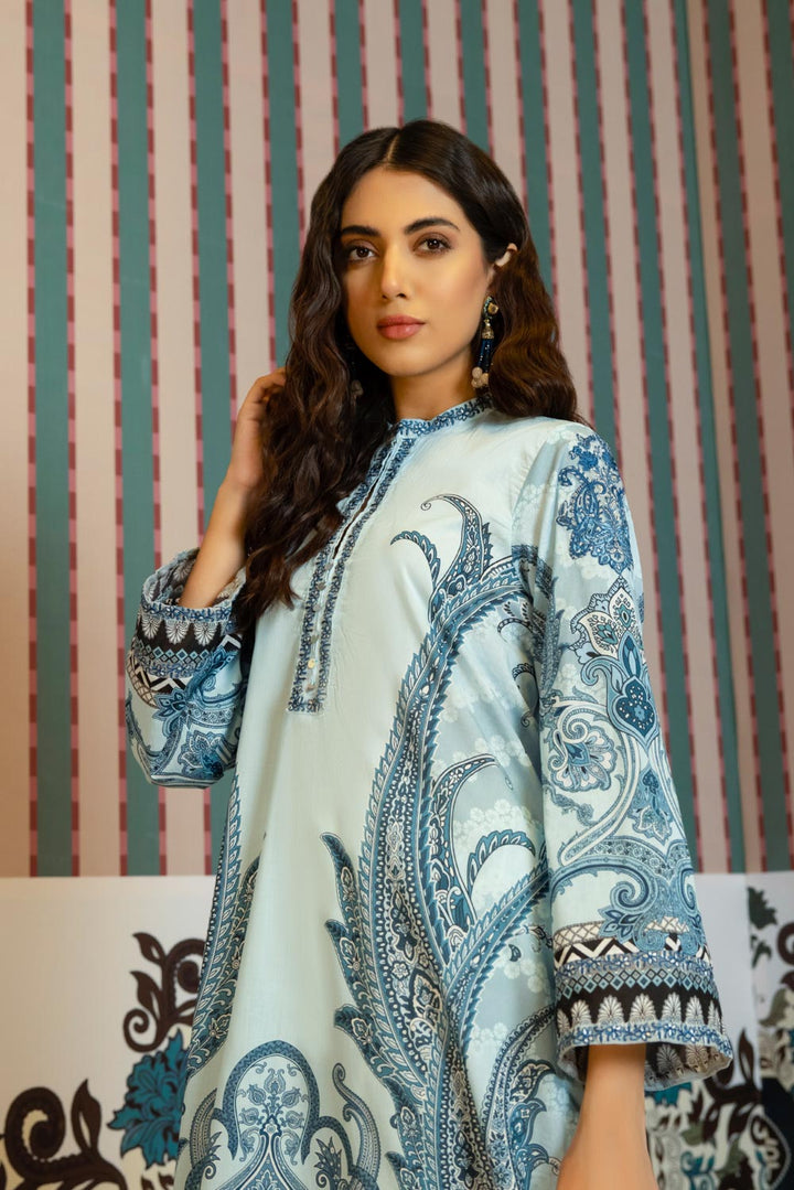 Sapphire- Embroidered Lawn Shirt