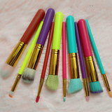 The Original Brush 10 Pcs Multi Color Make UP Brushes