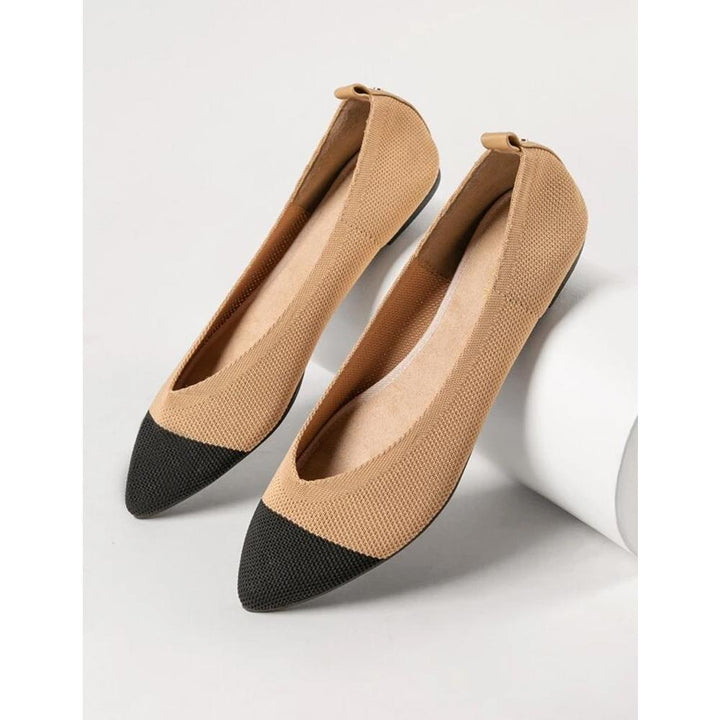 Shein- Two-tone pointed toe slip-on flats