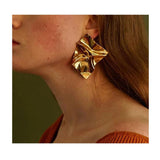Dama Rusa- Abstrct Geometrical Gold Statement Earrings For Women- TM-E-46