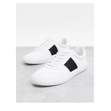 Asos- Dime Lace Up Trainers In White/Black
