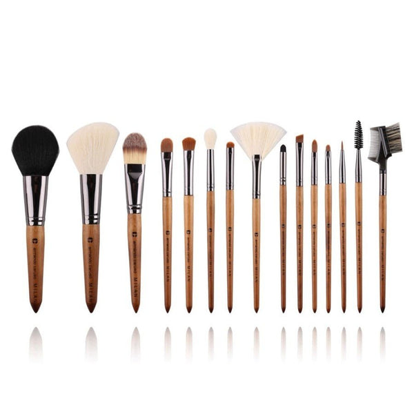 The Original 15pcs Unique Walnut Makeup Brushes with Nobility