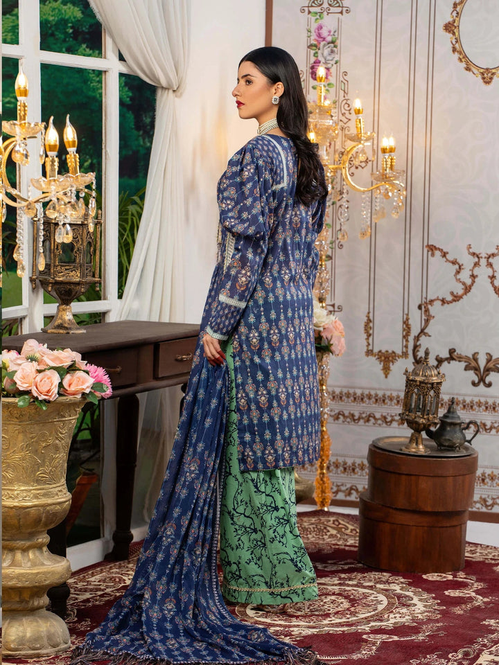 Keshia Noor Un Nisa – 3 Piece Embroidered Unstitched Luxury Lawn