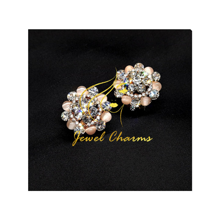 Jewel charms- Light Pink Pearl Studs