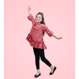 Kids Polo Association- Frilled Shirt Red