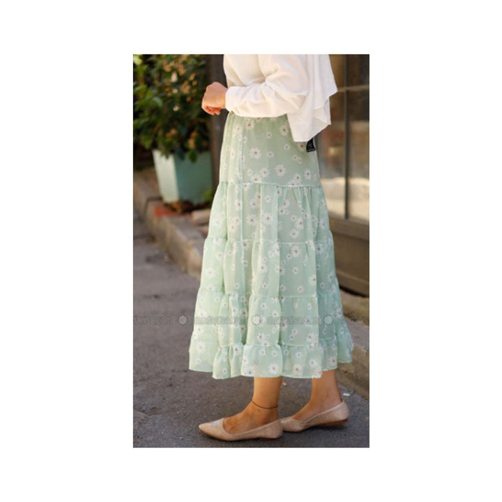 Modanisa- In Style Mint - Skirt