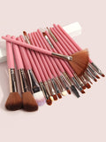 The original 18 Pcs Make Up Brushes Set Pink